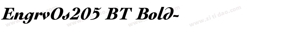 EngrvOs205 BT Bold字体转换
